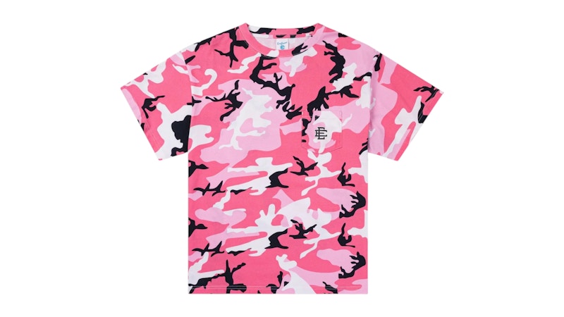 Pre-owned Eric Emanuel Men's Ee Pocket T-shirt In Pink Camo/black