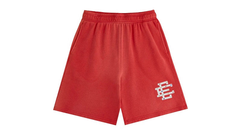 Eric Emanuel EE Rhinestone Sweatshort Red/White