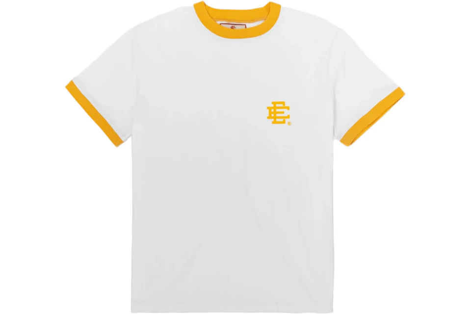 Eric Emanuel EE Ringer T-Shirt White/Yellow