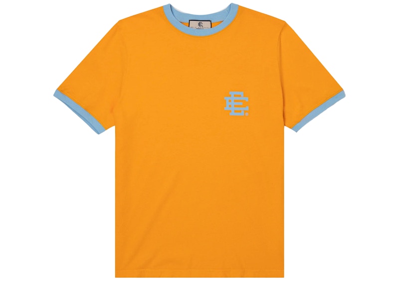 Eric Emanuel EE Ringer T-shirt Dark Yellow/Pale Blue