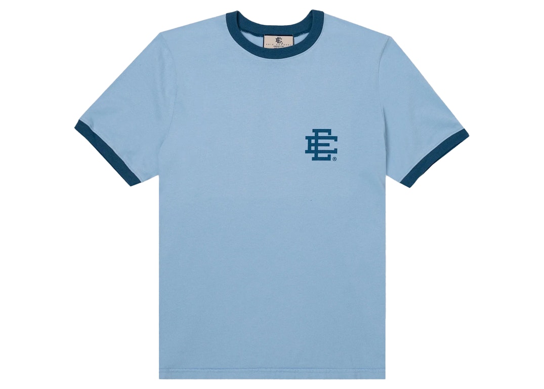 Pre-owned Eric Emanuel Ee Ringer T-shirt Delicate Blue/navy