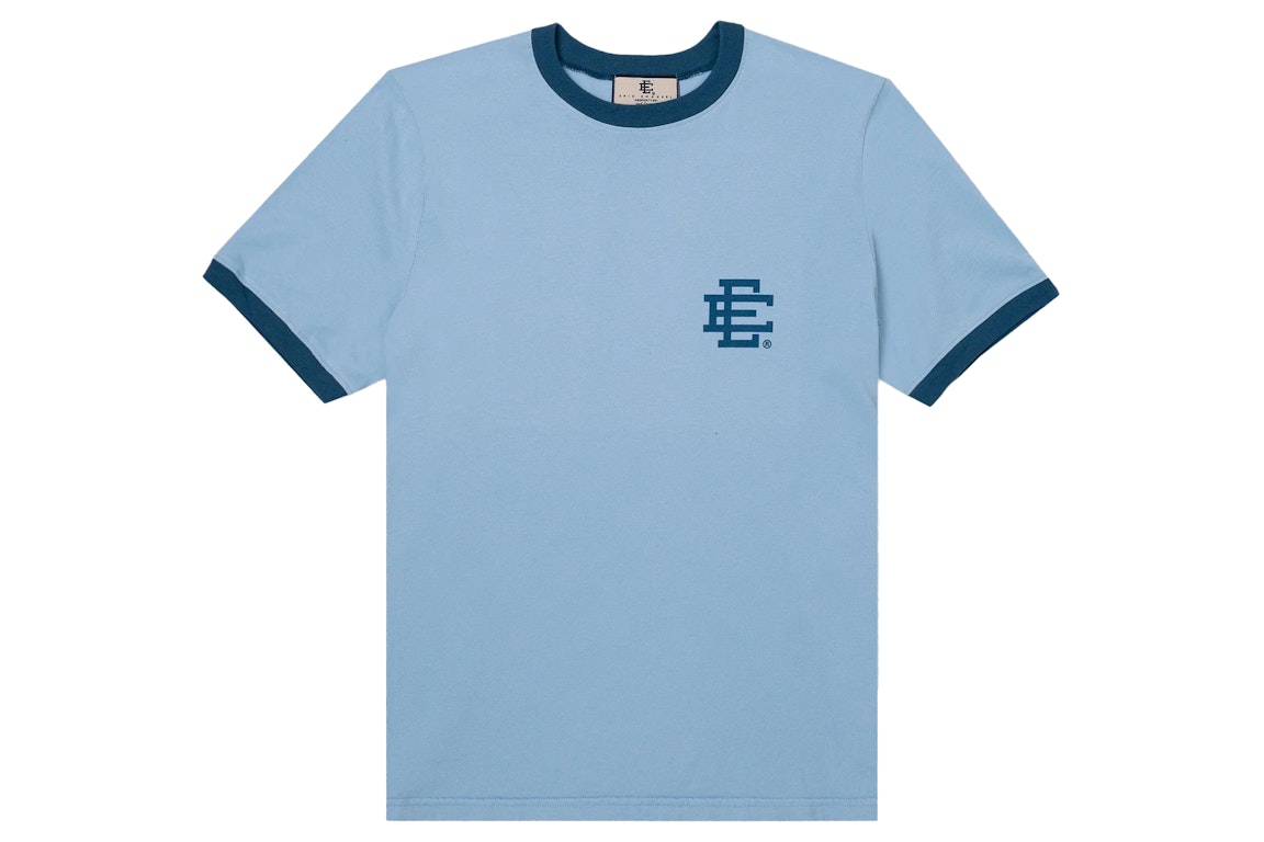 Pre-owned Eric Emanuel Ee Ringer T-shirt Delicate Blue/navy