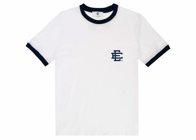 Pre-owned Eric Emanuel Men's Ee Ringer T-shirt In New York Yankees