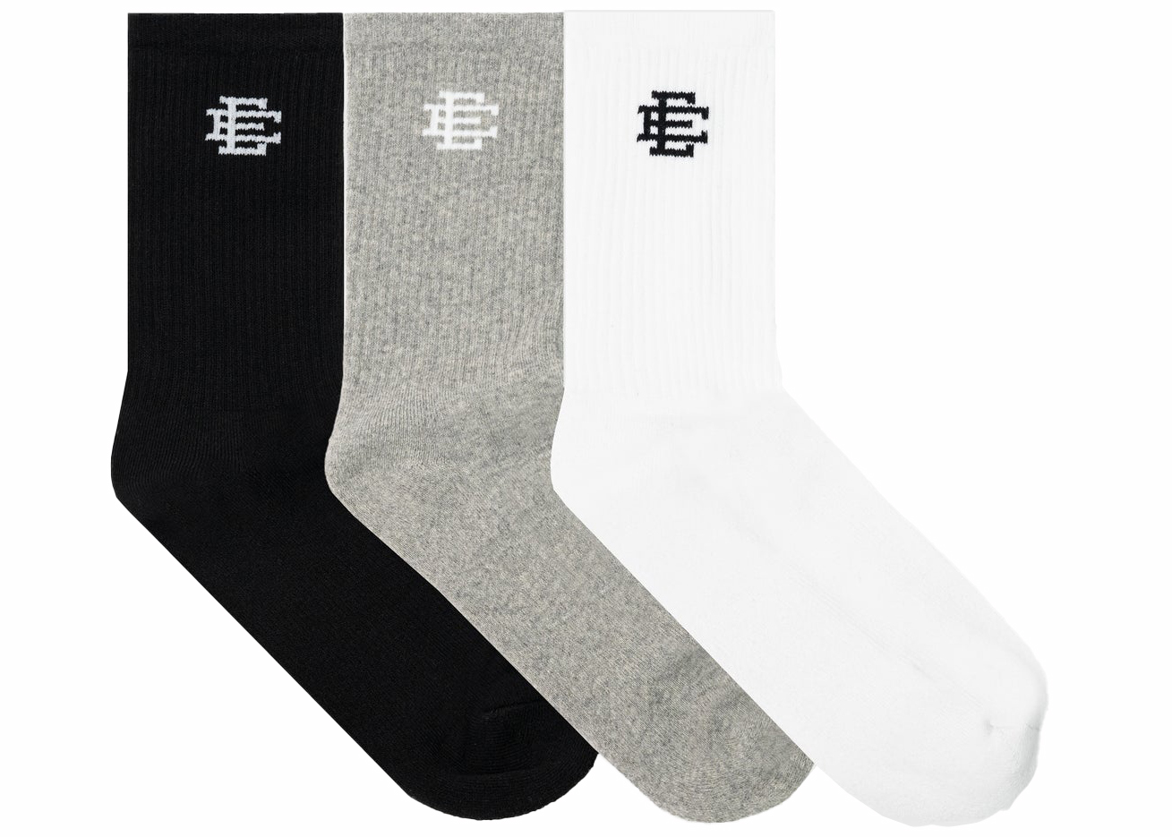 Eric Emanuel EE Socks (3 Pack) Black/Grey/White