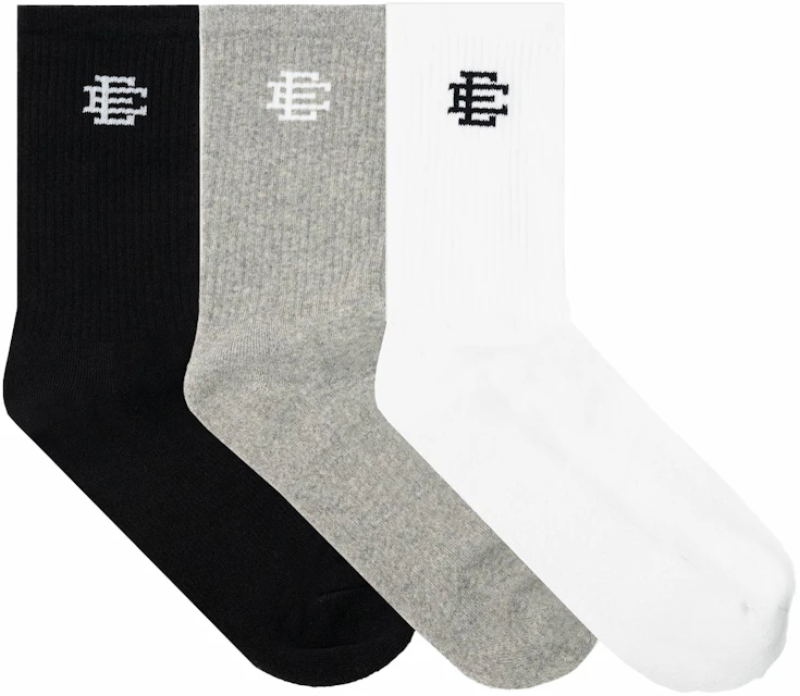Eric Emanuel EE Socks (3 Pack) Black/Grey/White - SS22 Homme - FR