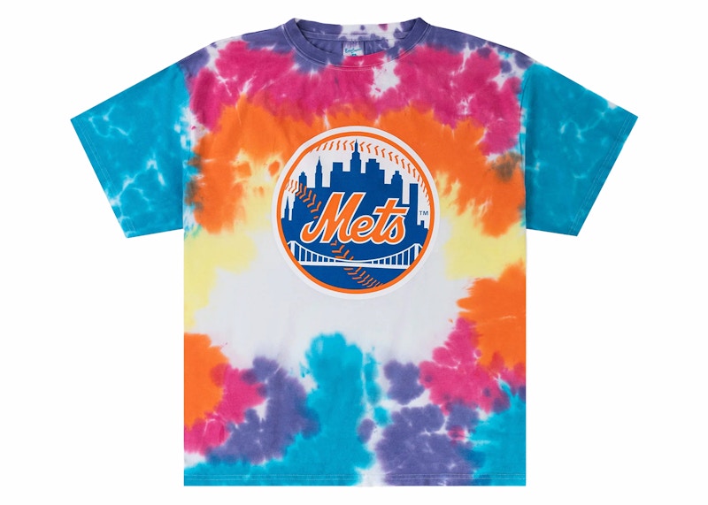 Pre-owned Eric Emanuel Men's Ee Subway Shirt In Tie Dye/orange