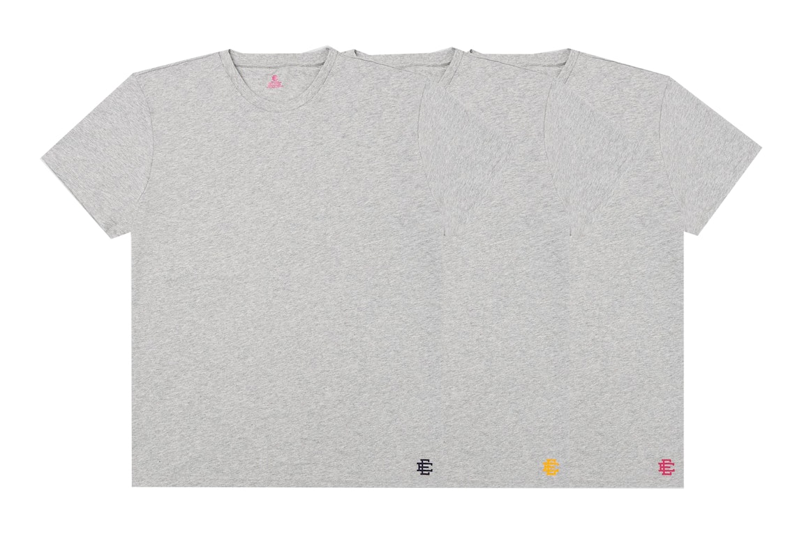 Pre-owned Eric Emanuel Ee T-shirt 3 Pack Heather Grey