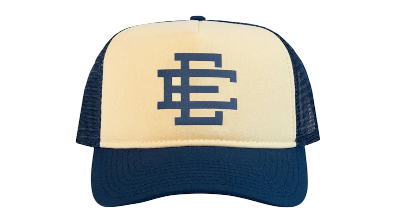 Pre-owned Eric Emanuel Men's  Ee Trucker Hat In Navy Blue/off White In Multi