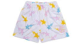 Pantalones cortos Eric Emanuel x BAPE EE Basic en blanco/amarillo/azul/rosa