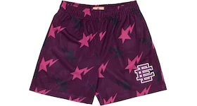 Eric Emanuel x BAPE 邁阿密基本款短褲紫色/粉紅色/黑色