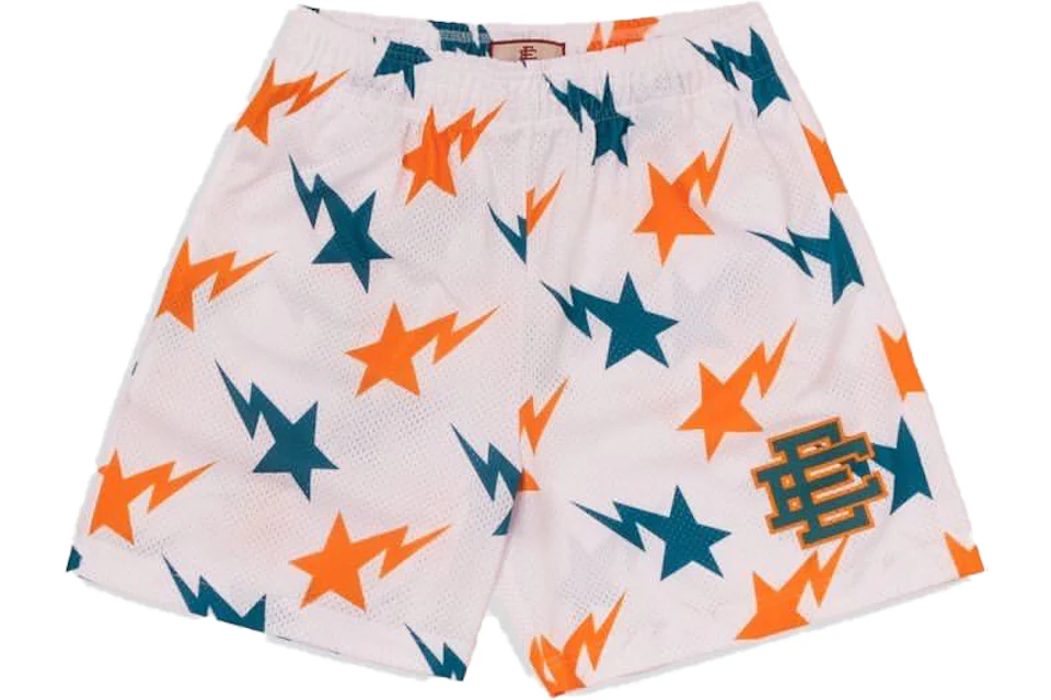 Orange sales bape shorts