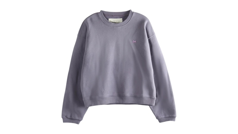 ERL Script Sweatshirt mit Rundhalsausschnitt Violett