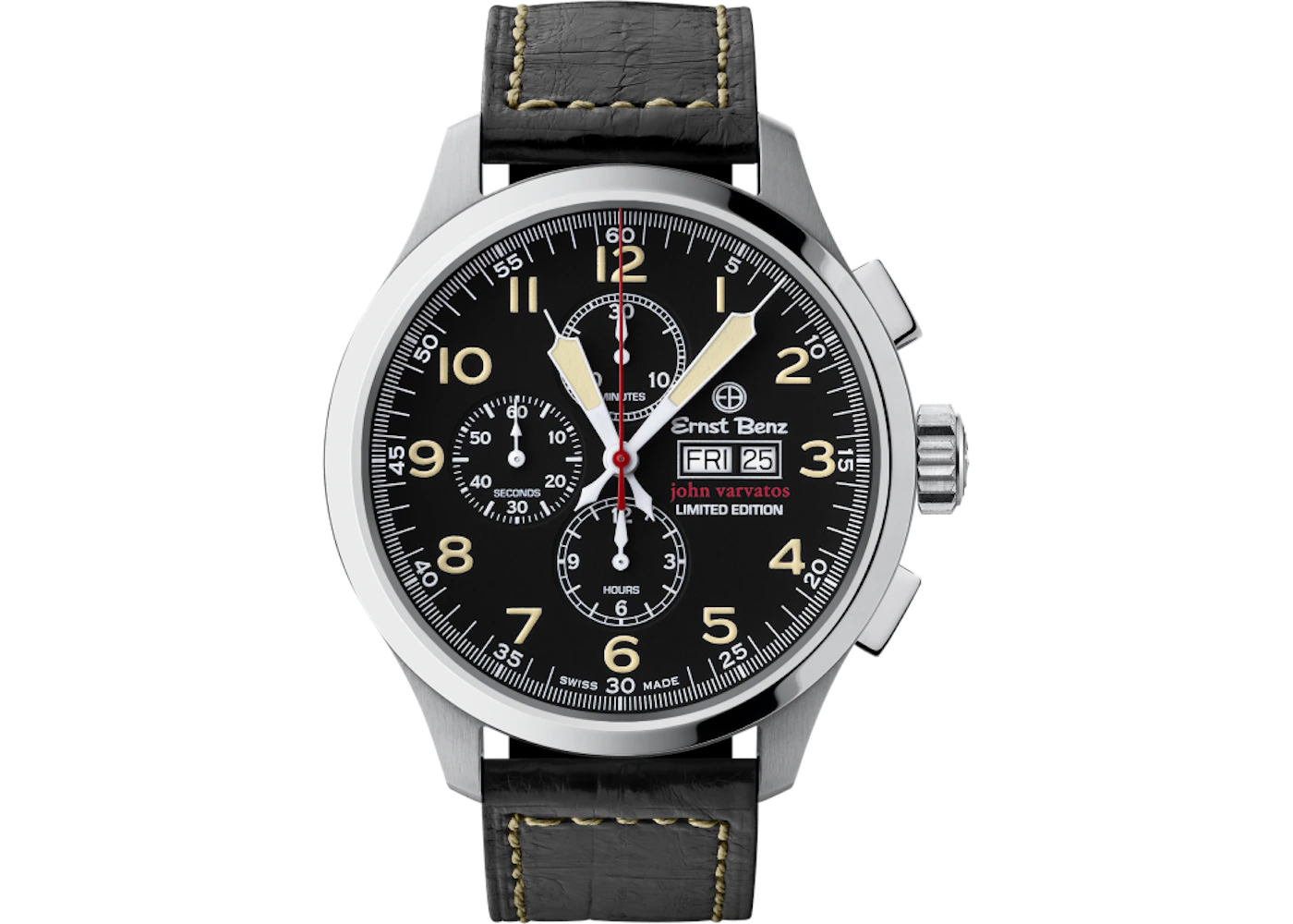 Ernst Benz John Varvatos Black Vintage GC10410 JV 1 47mm in