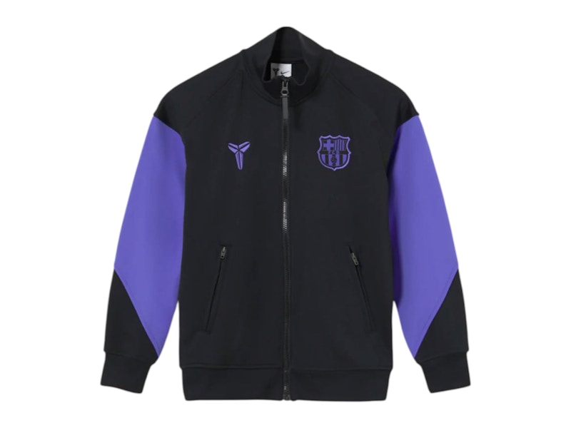 Pre-owned Fc Barcelona X Kobe Bryant Kids Anthem Away 2025/26 Jacket In Black/purple In Multi