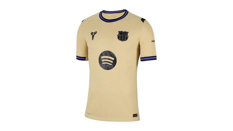 Pre-owned Fc Barcelona Men's  X Kobe Bryant Ucl Away 2025/26 Player's Edition Authentic Jersey In Team Gold/per