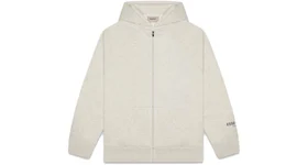 FEAR OF GOD 3D Silicon Applique Full Zip Up Hoodie Oatmeal Heather