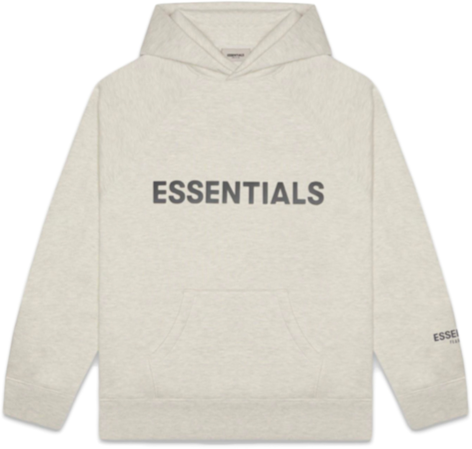 FEAR OF GOD ESSENTIALS 3D Silicon Applique Pullover Hoodie Oatmeal