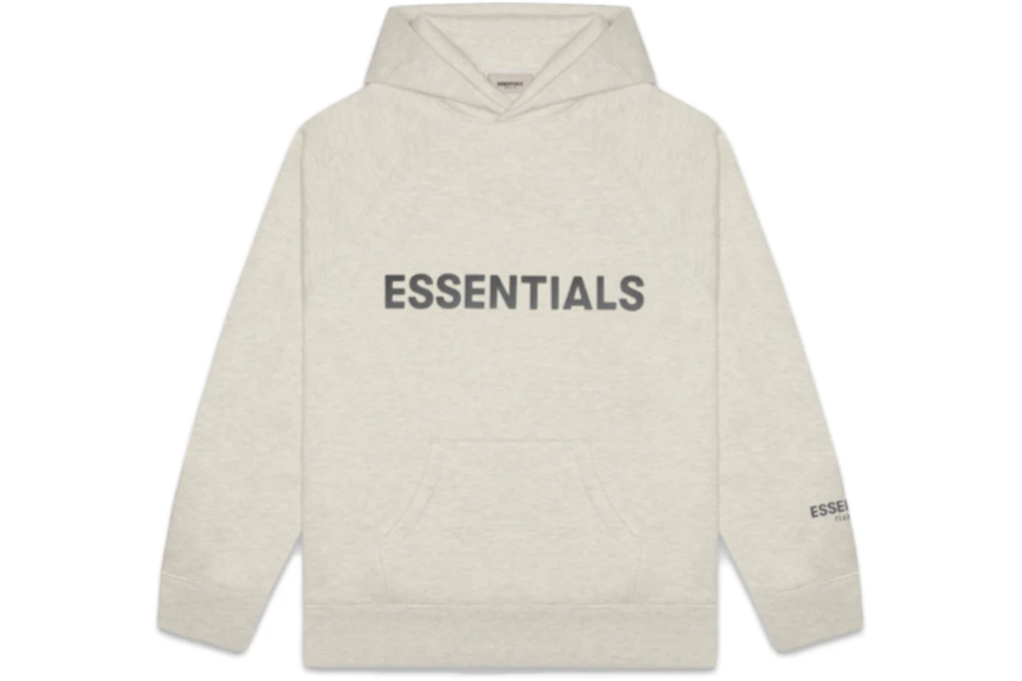 Fear of God Essentials 3D Silicon Applique Pullover Hoodie Oatmeal Heather