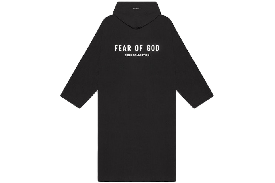 Fear Of God 3m Logo Nylon Hooded Rain Jacket Black Sixth Collection Fear Of God 3m Logo Nylon Hooded Rain Jacket Black Sixth Collection