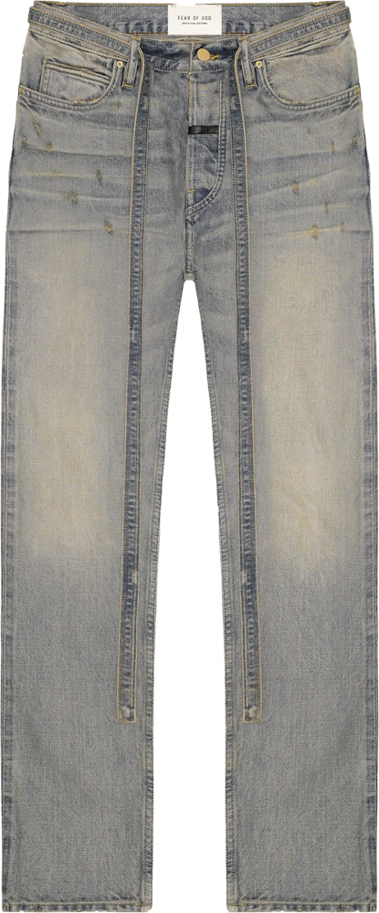 FEAR OF GOD 5 Year Vintage Wash Slim Denim Jeans Indigo - Sixth ...