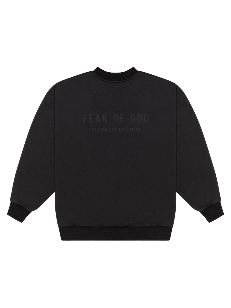 FEAR OF GOD Back Logo Crewneck Sweatshirt Black/Black Men's