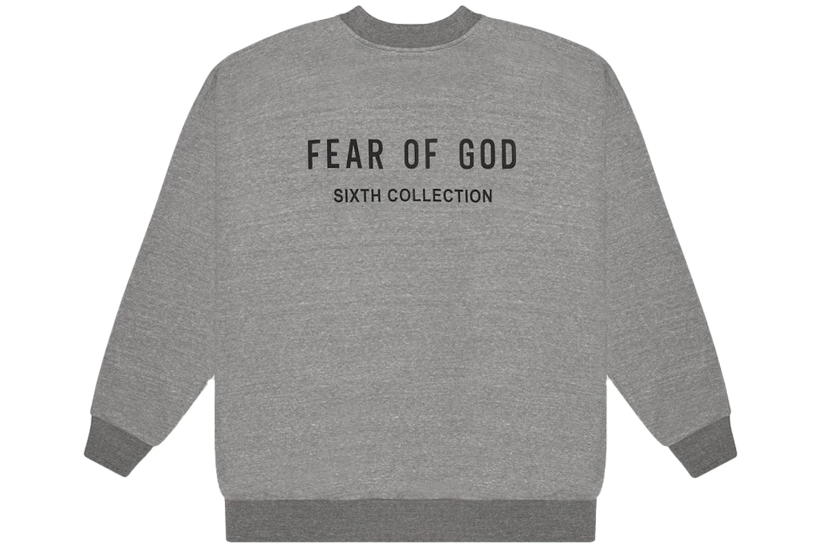 FEAR OF GOD Back Logo Crewneck Sweatshirt Heather Grey/Black