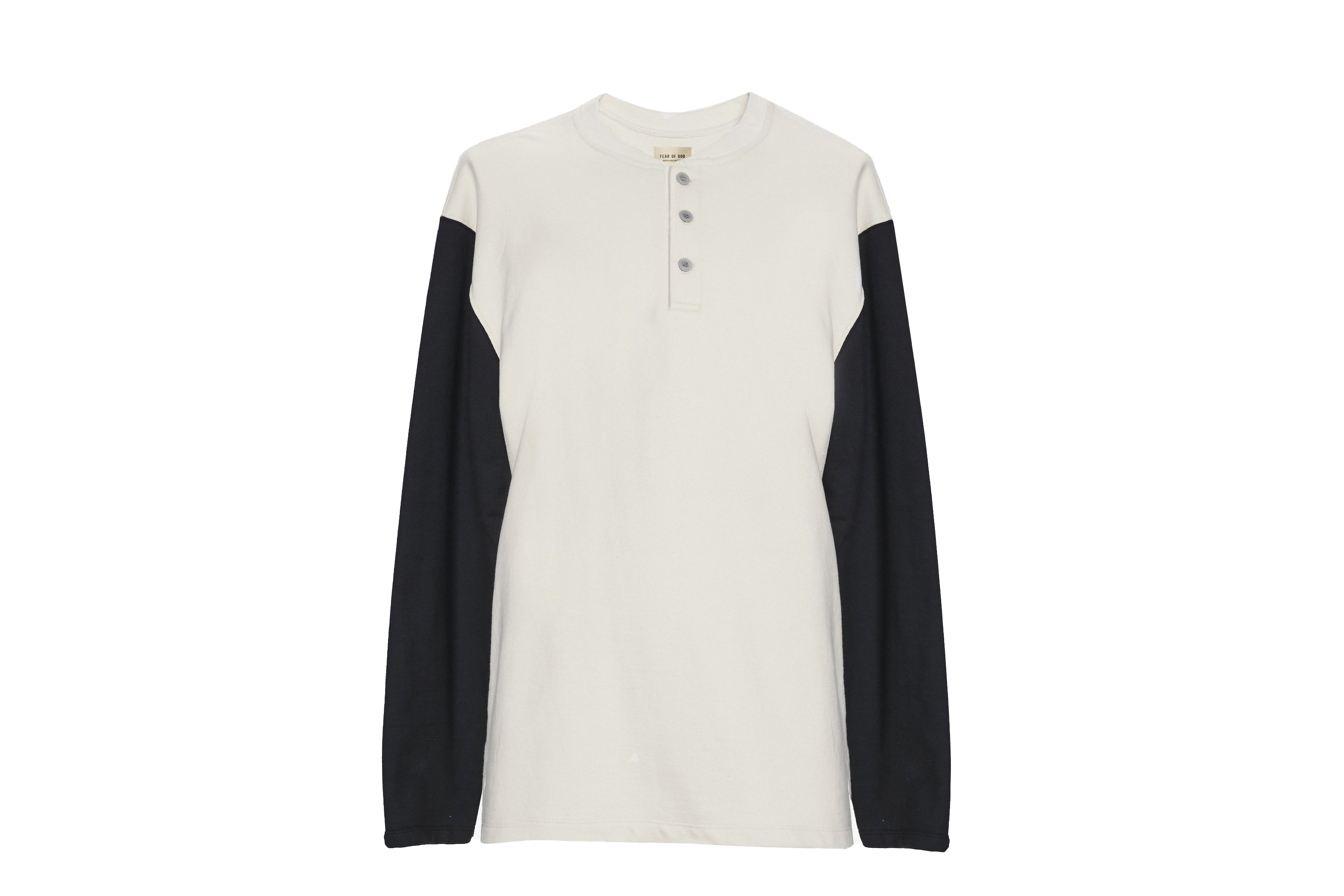 FEAR OF GOD L/S Henley T-shirt Cream/Black - SIXTH COLLECTION
