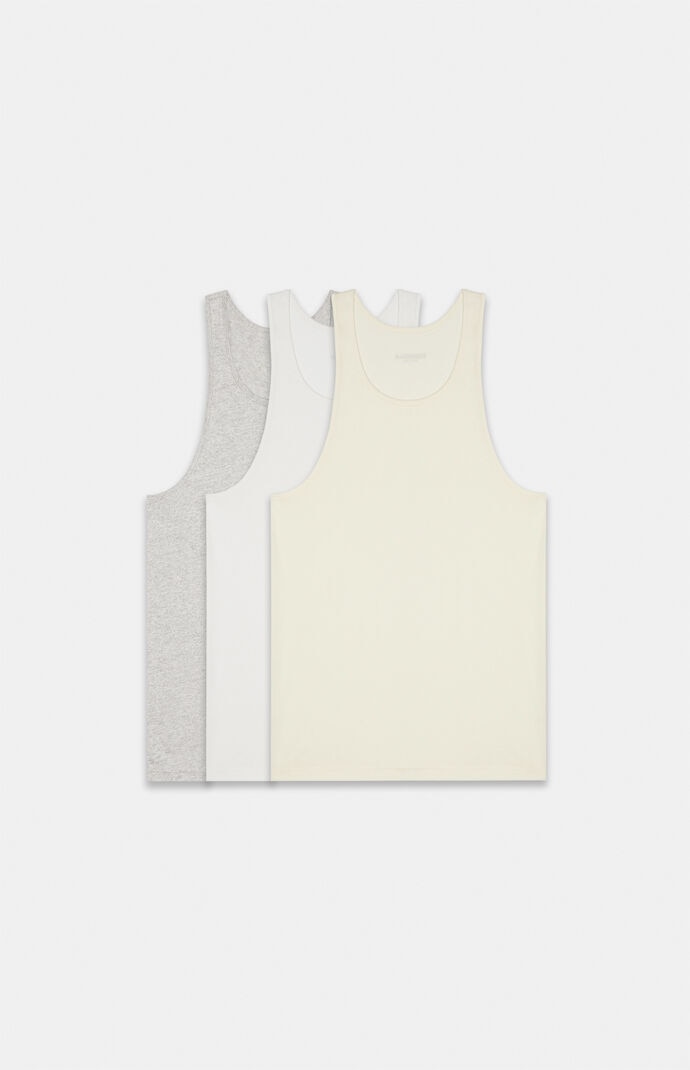 FEAR OF GOD ESSENTIALS 3-Pack Tank Tops Multi/Natural - FW20 - US