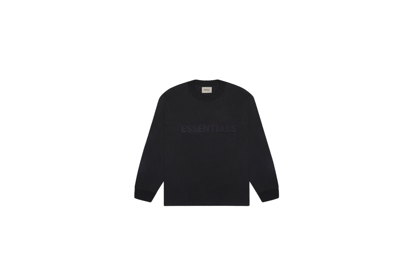 FEAR OF GOD ESSENTIALS 3D Silicon Applique Boxy Long Sleeve T-Shirt Dark  Slate/Stretch Limo/Black