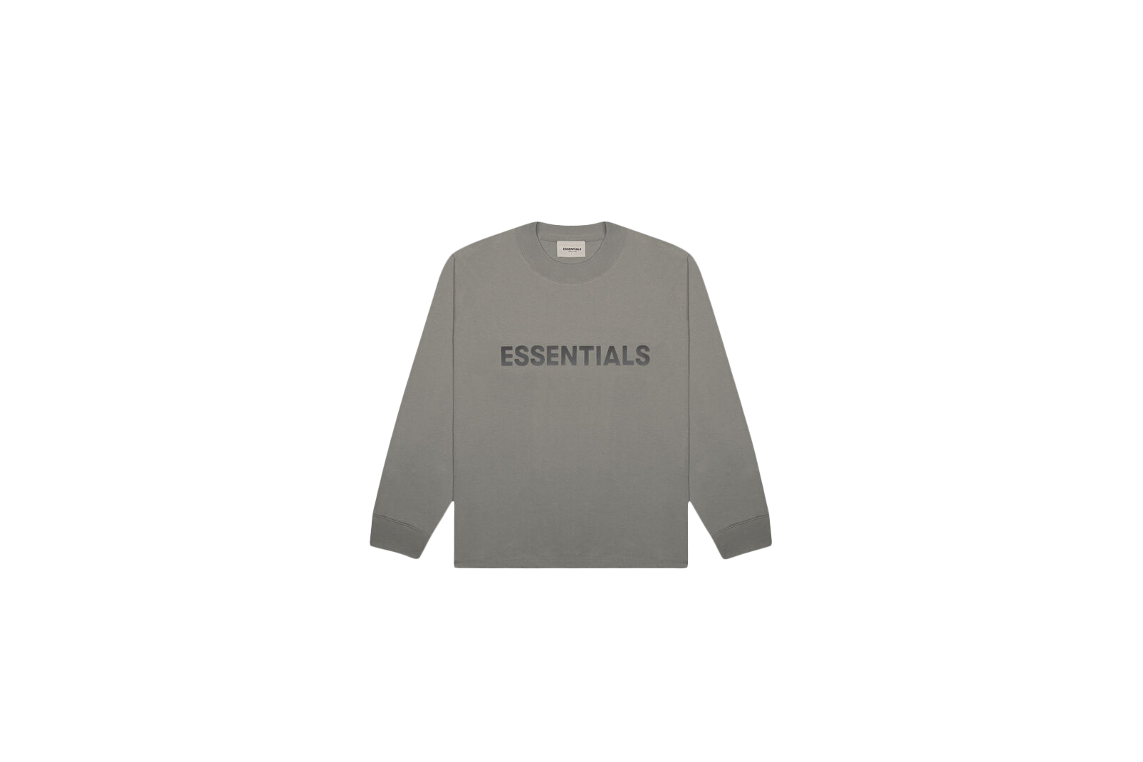 FEAR OF GOD ESSENTIALS 3D Silicon Applique Boxy Long Sleeve T-Shirt Gray  Flannel/Charcoal