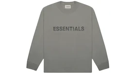 Fear of God Essentials 3D Silicon Applique Boxy Long Sleeve T-Shirt Gray Flannel/Charcoal