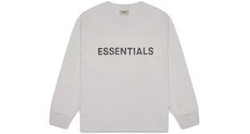 Fear of God Essentials 3D Silicon Applique Boxy Long Sleeve T-Shirt Heather Oatmeal