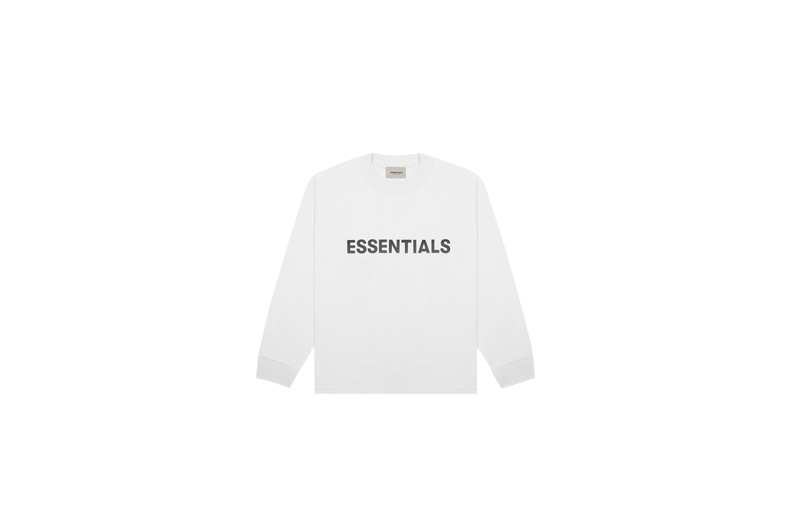Fear of God Essentials 3D Silicon Applique Boxy Long Sleeve T ...