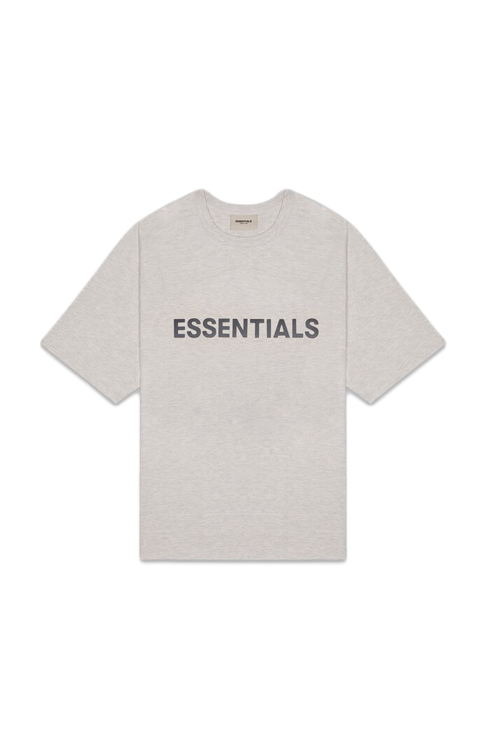 Fear of God Essentials 3D Silicon Applique Boxy T-Shirt Heather ...