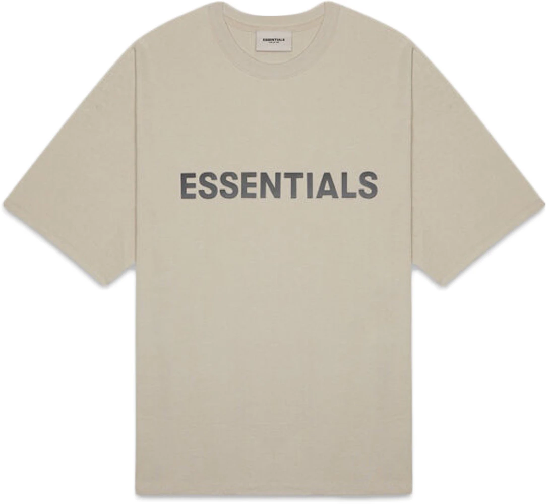 Fear of God Essentials Men\'s FW20 Boxy - Applique US Logo Olive/Khaki - T-Shirt