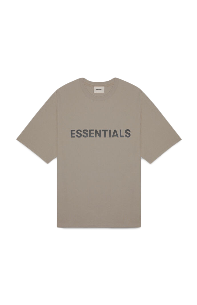 Fear of God Essentials Boxy T-Shirt Applique Logo Taupe