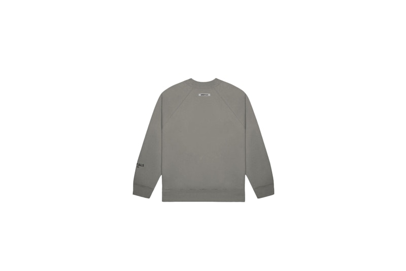 Fear of God Essentials 3D Silicon Applique Crewneck Gray Flannel Charcoal