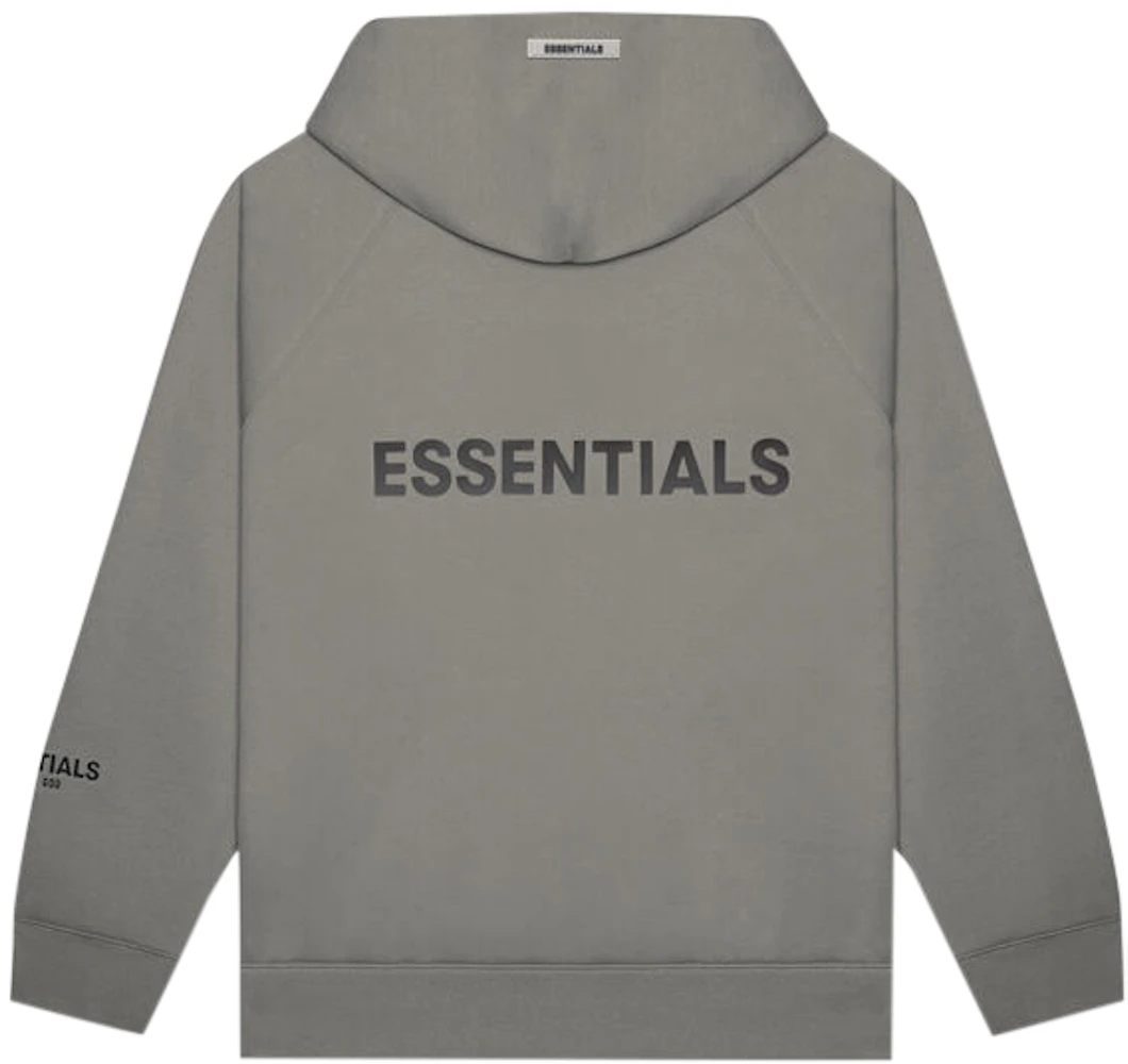 Fear of God Essentials 3D Silicon Applique Full Zip Up Hoodie Gray  Flannel/Charcoal - SS20 - US