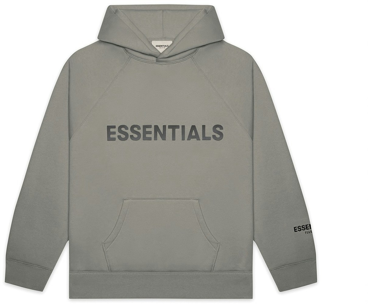 Fear of God Essentials Pullover Hoodie Applique Logo Cement - FW20