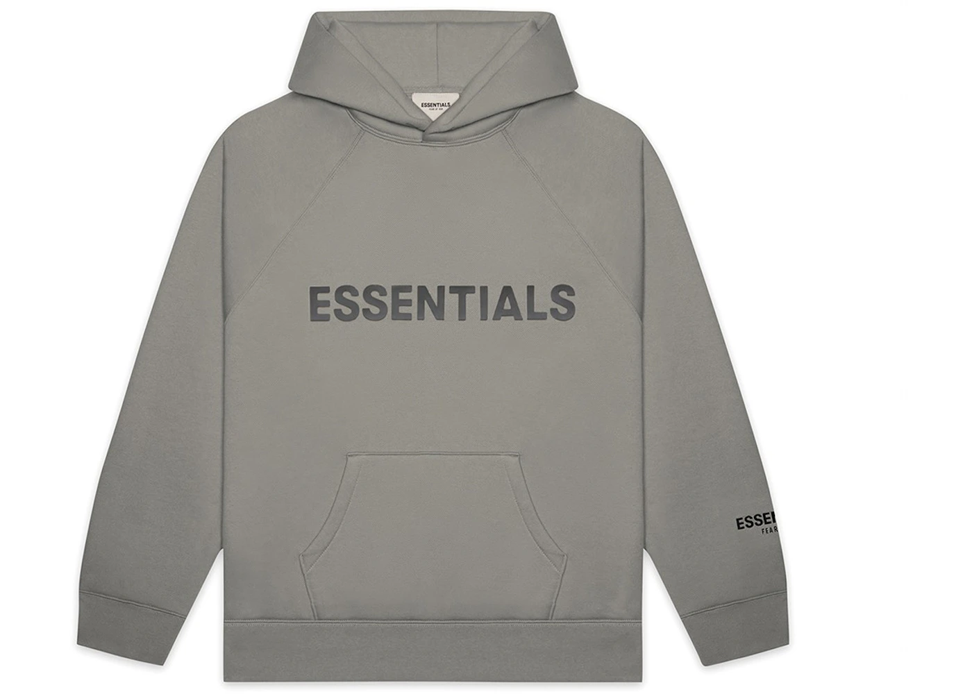 Fear of God Essentials Pullover Hoodie Applique Logo Cement FW20 CA