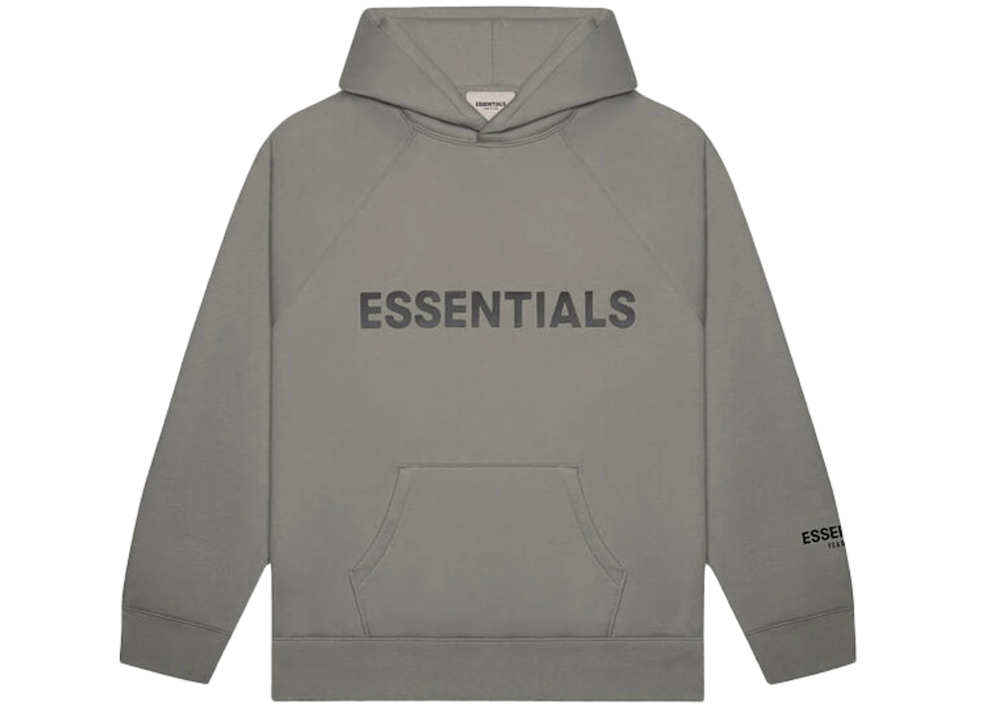 Fear Of God Essentials 3d Silicon Applique Pullover Hoodie Gray Flannel Charcoal Ss20 Fear Of God Essentials 3d Silicon Applique Pullover Hoodie Gray Flannel Charcoal Ss20