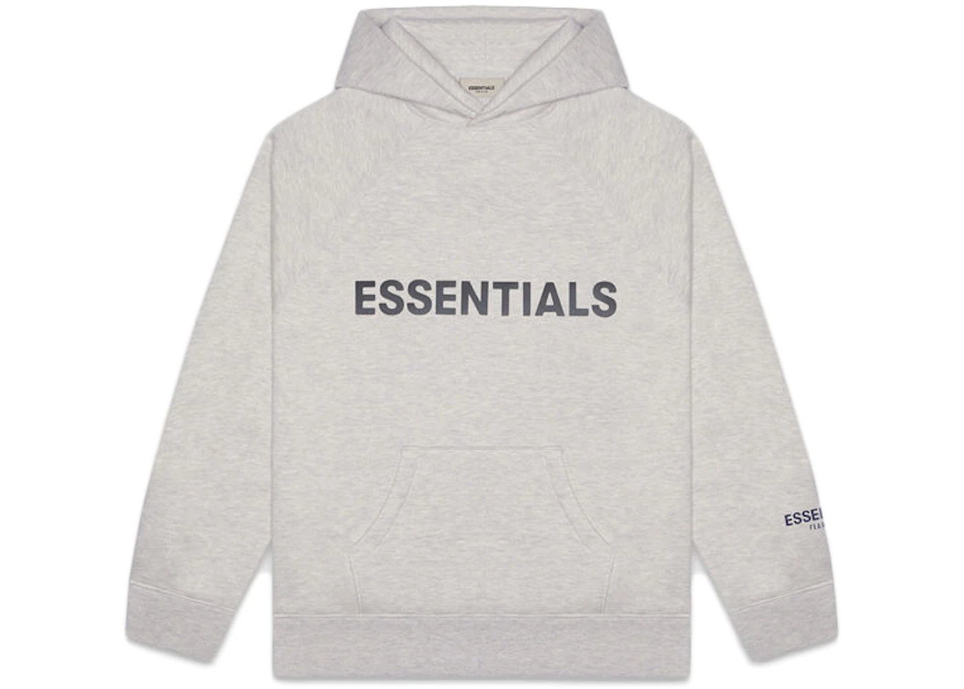FEAR OF GOD ESSENTIALS 3D Silicon Applique Pullover Hoodie Heather Oatmeal