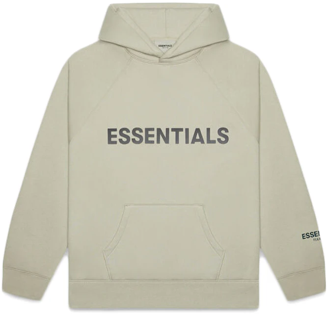 FEAR OF GOD ESSENTIALS 3D Silicon Applique Pullover Hoodie Moss - FW20