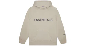Fear of God Essentials Pullover Hoodie Applique Logo Olive/Khaki