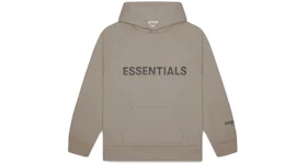 Fear of God Essentials Pullover Hoodie Applique Logo Taupe