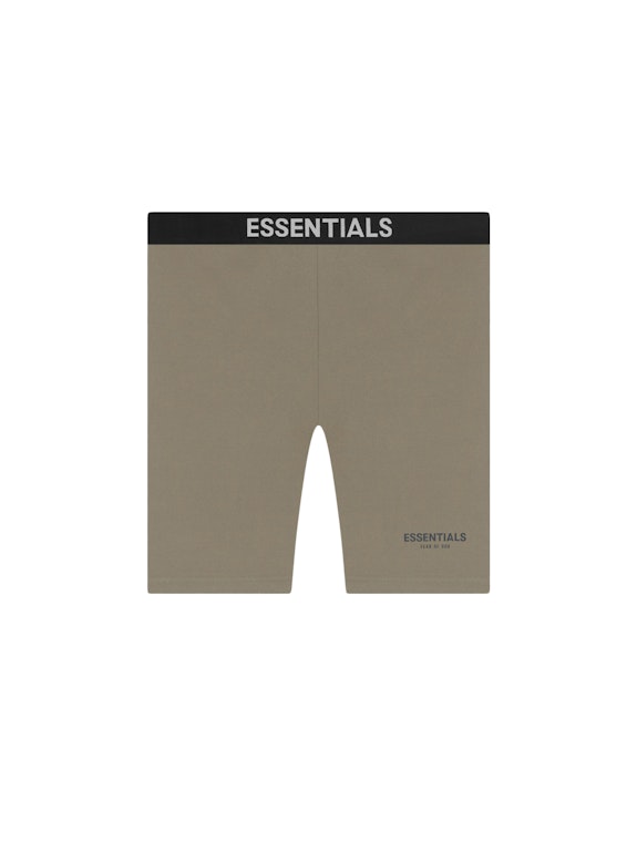 Pre-owned Fear Of God Essentials Athletic Biker Shorts Taupe