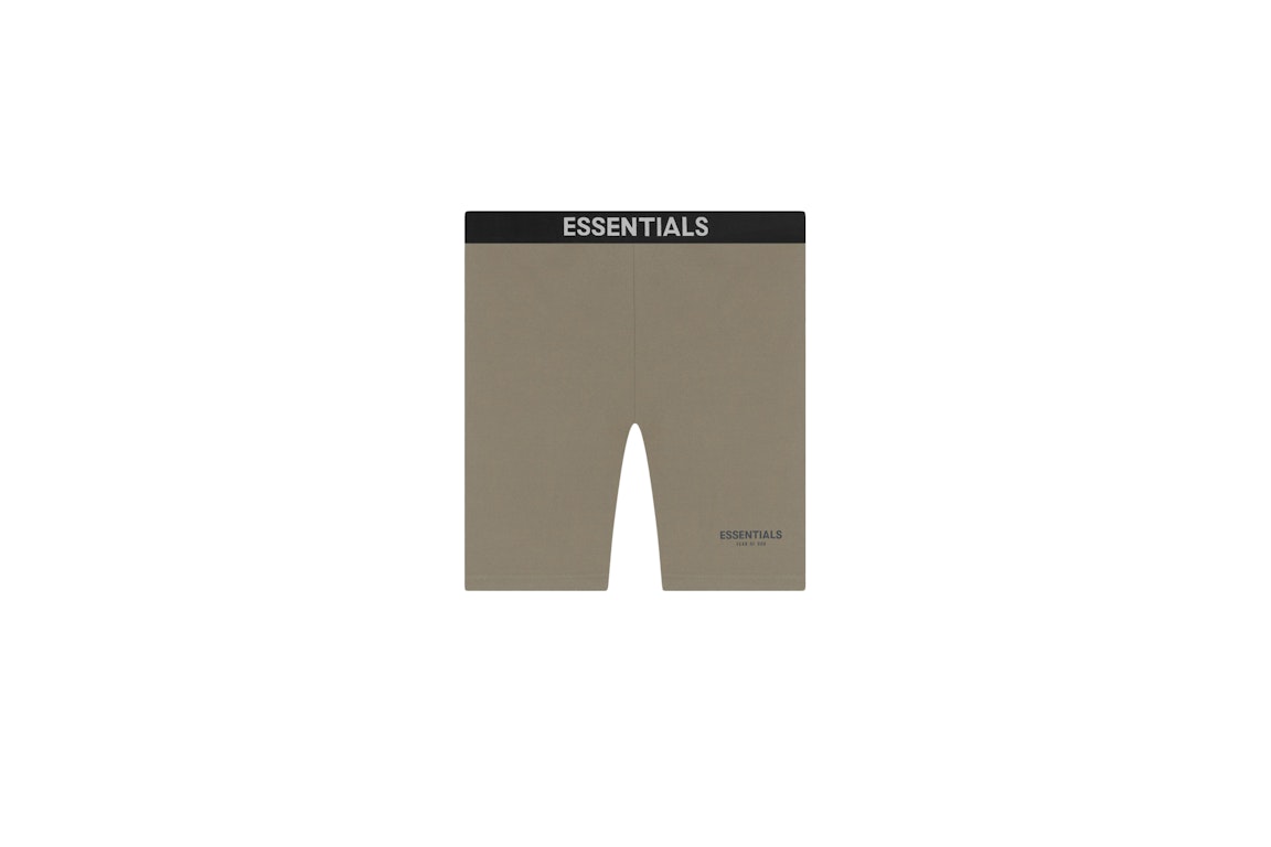 Pre-owned Fear Of God Essentials Athletic Biker Shorts Taupe