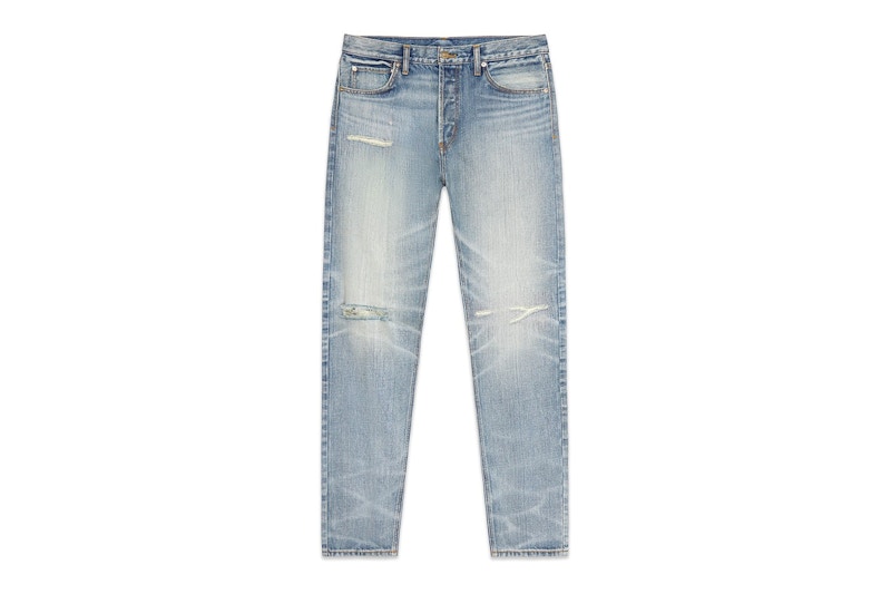 Fear of God Essentials Denim Jeans Light Indigo Men's - FW20 - US