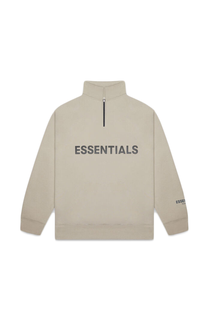 Fear of God Essentials Half Zip Pullover Sweater Olive/Khaki Men's