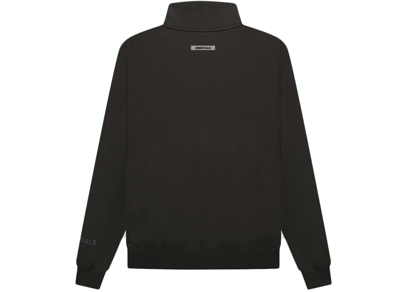 FEAR OF GOD ESSENTIALS Half Zip Pullover Sweater Weathered Black - FW20